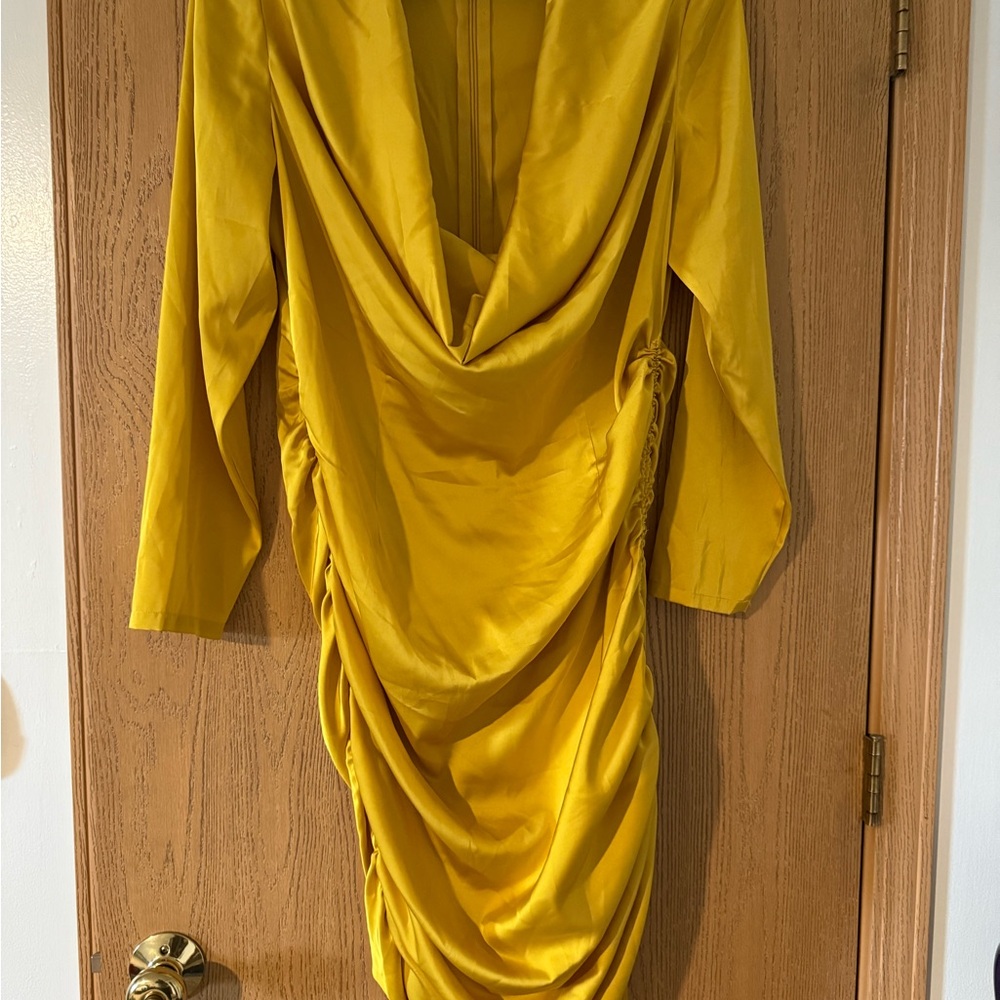 Fashion to Figure Vibrant Yellow Long Sleeve Dress